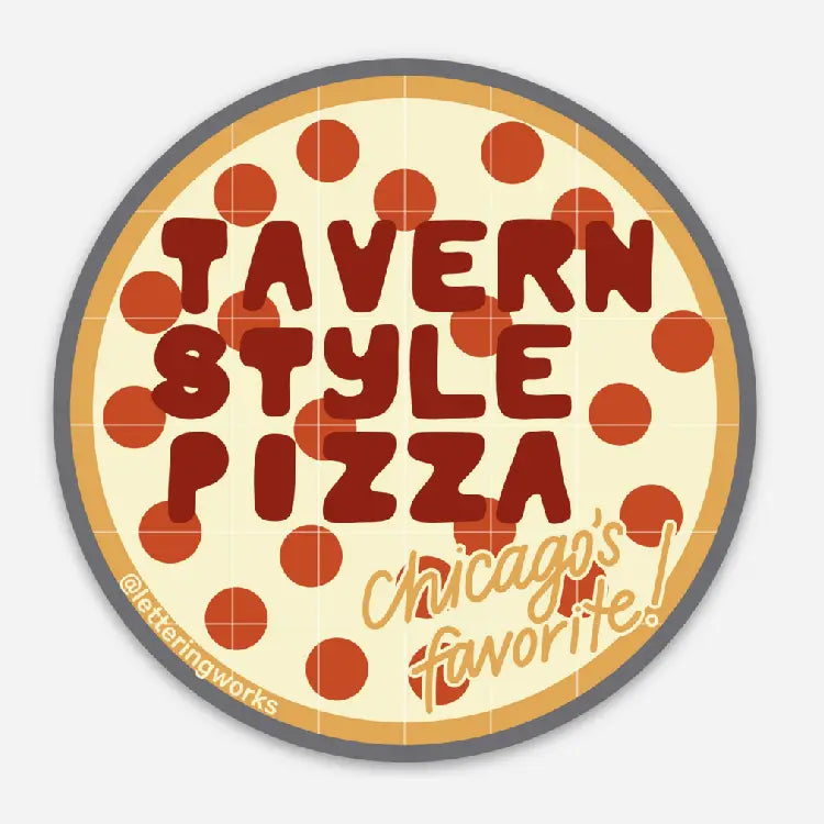 Chicago Tavern Style Pizza Circle Sticker