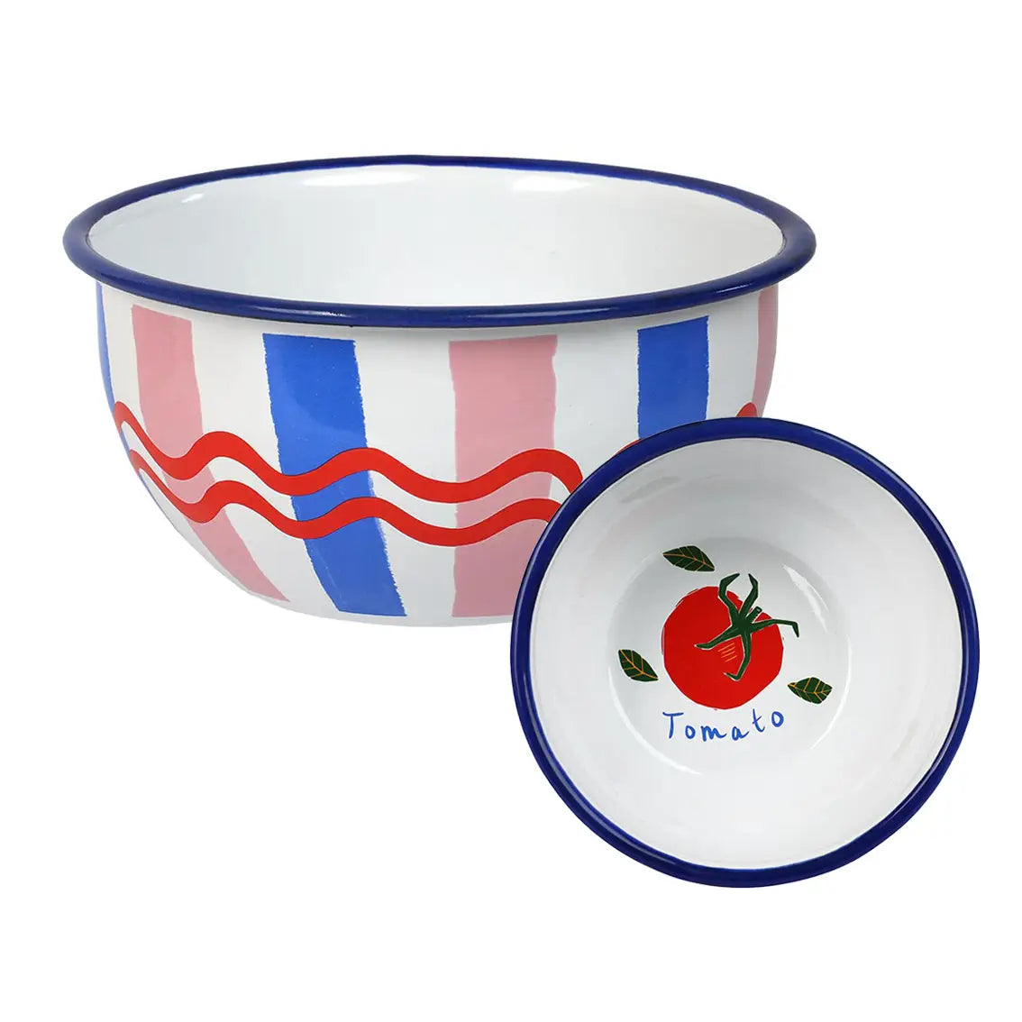 Stripe Enamel Bowl