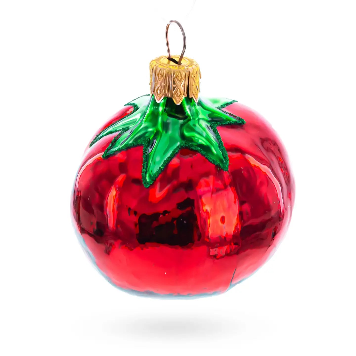Red Tomato Mini Glass Ornament