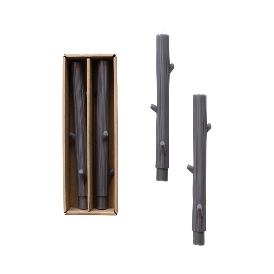 Unscented Twig Shaped Taper Candles