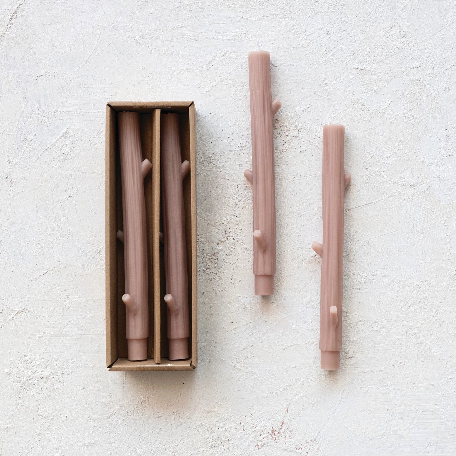 Unscented Twig Shaped Taper Candles