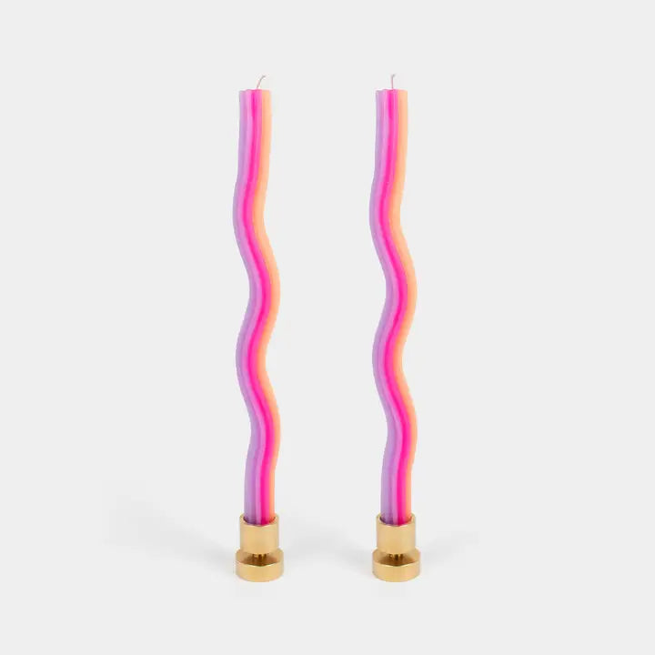 Wiggle Candles - Orange, Pink & Lavender