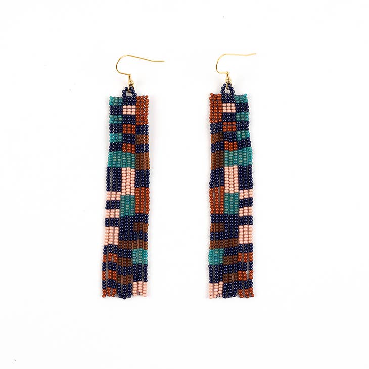 Deep Multi Block Party Earrings