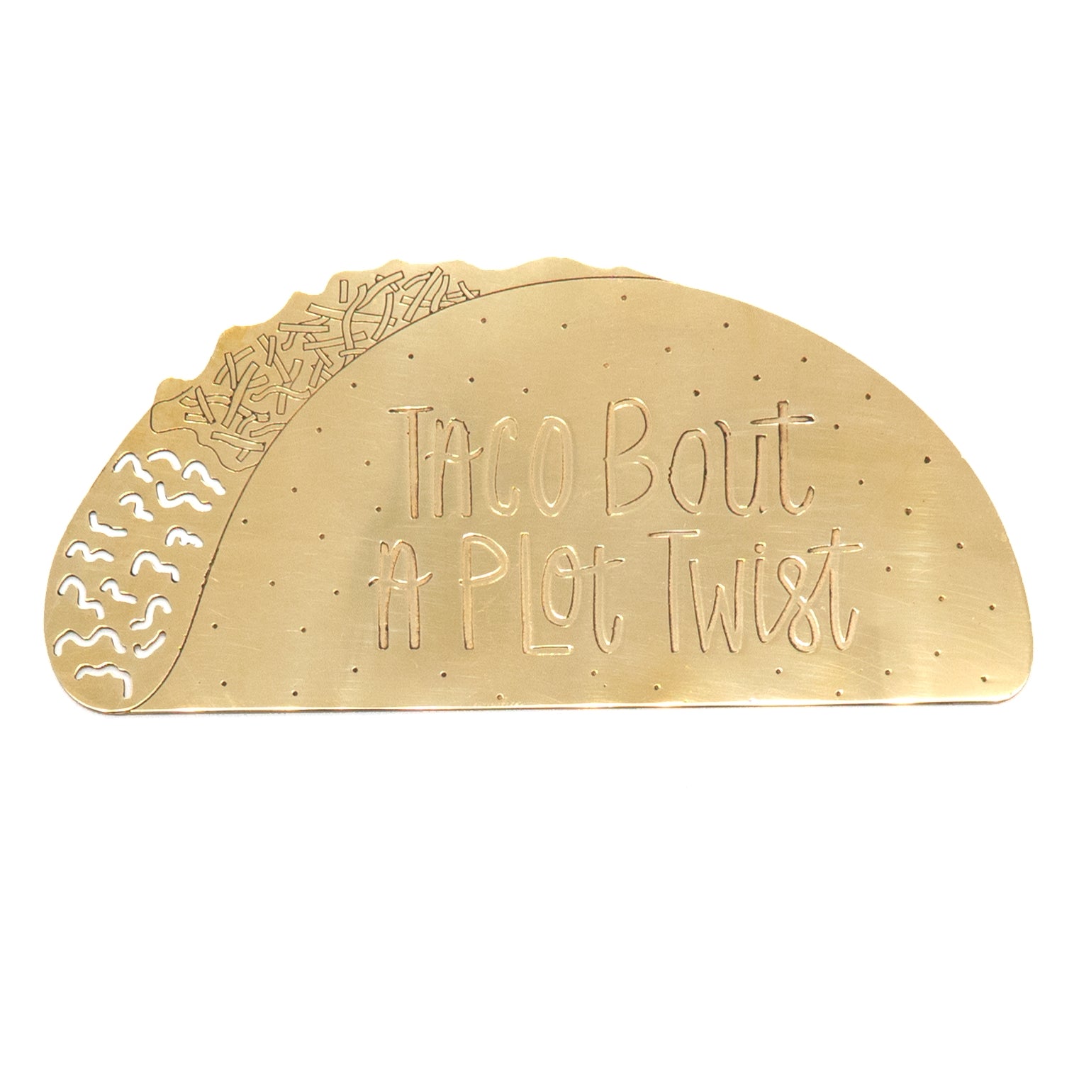 Taco Brass Bookmark