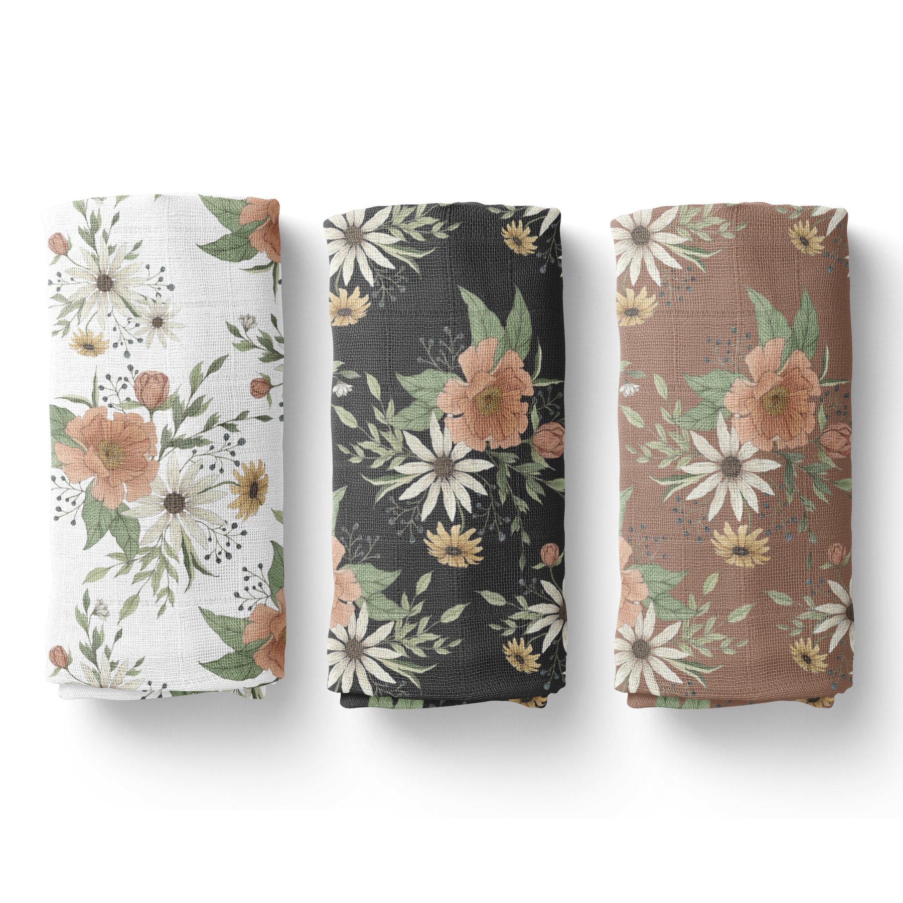 Spring Blossom Muslin Swaddle Baby Blanket