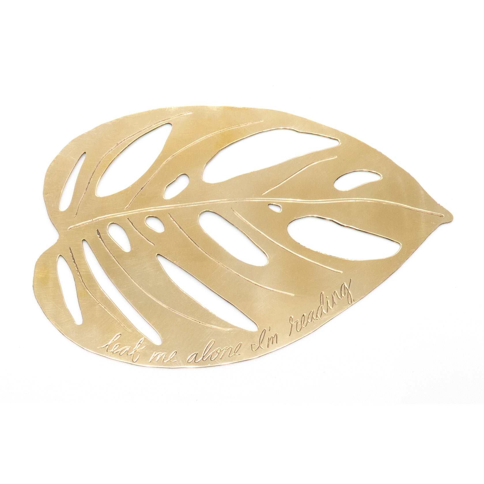 Monstera Brass Bookmark