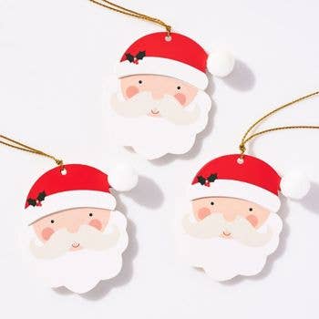 Santa Pom Gift Tag