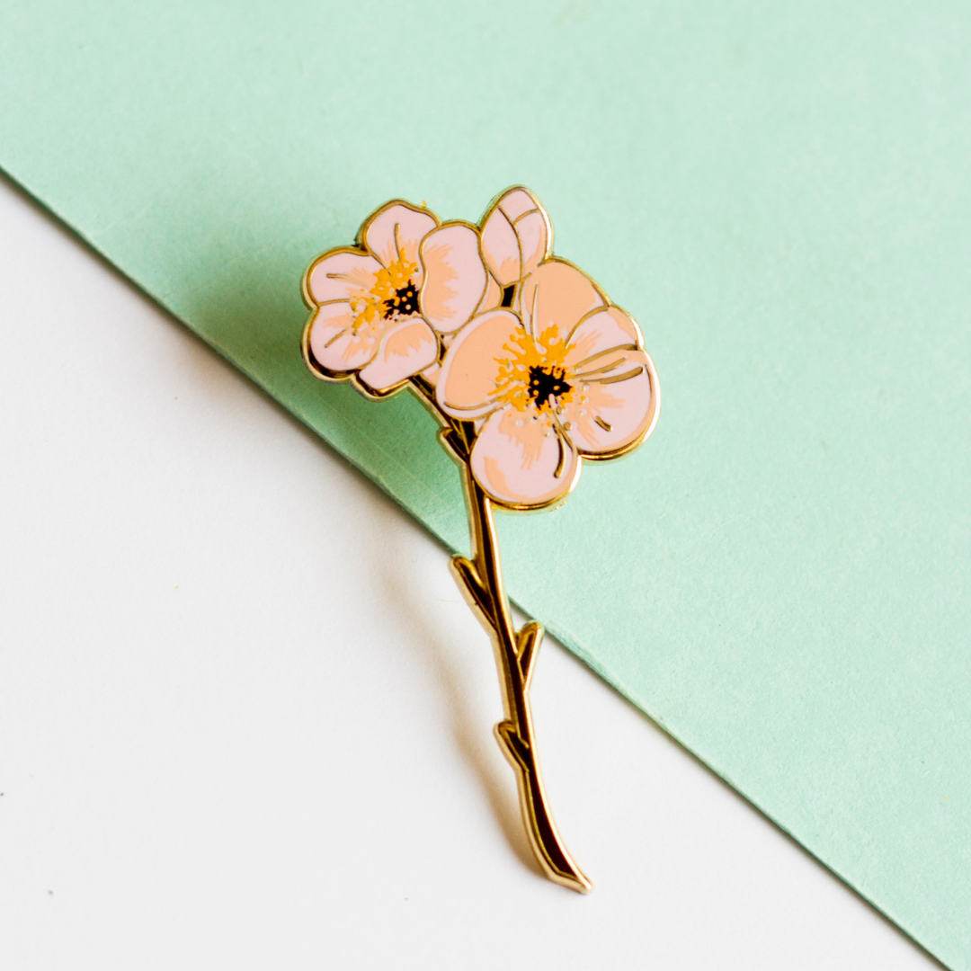 Cherry Blossom Enamel Pin