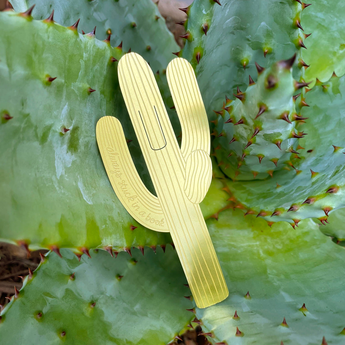 Cactus Brass Bookmark