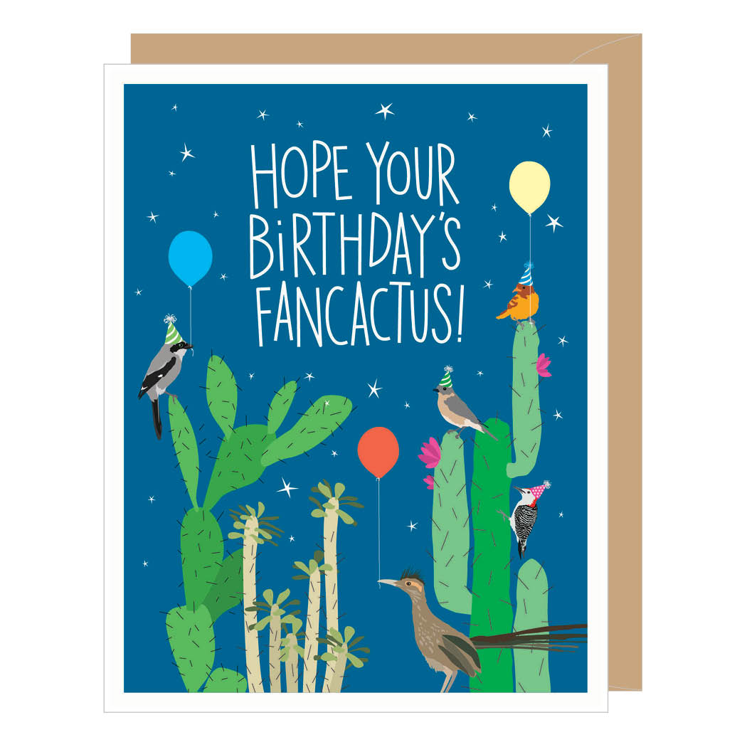 Fan-cactus Bday Card