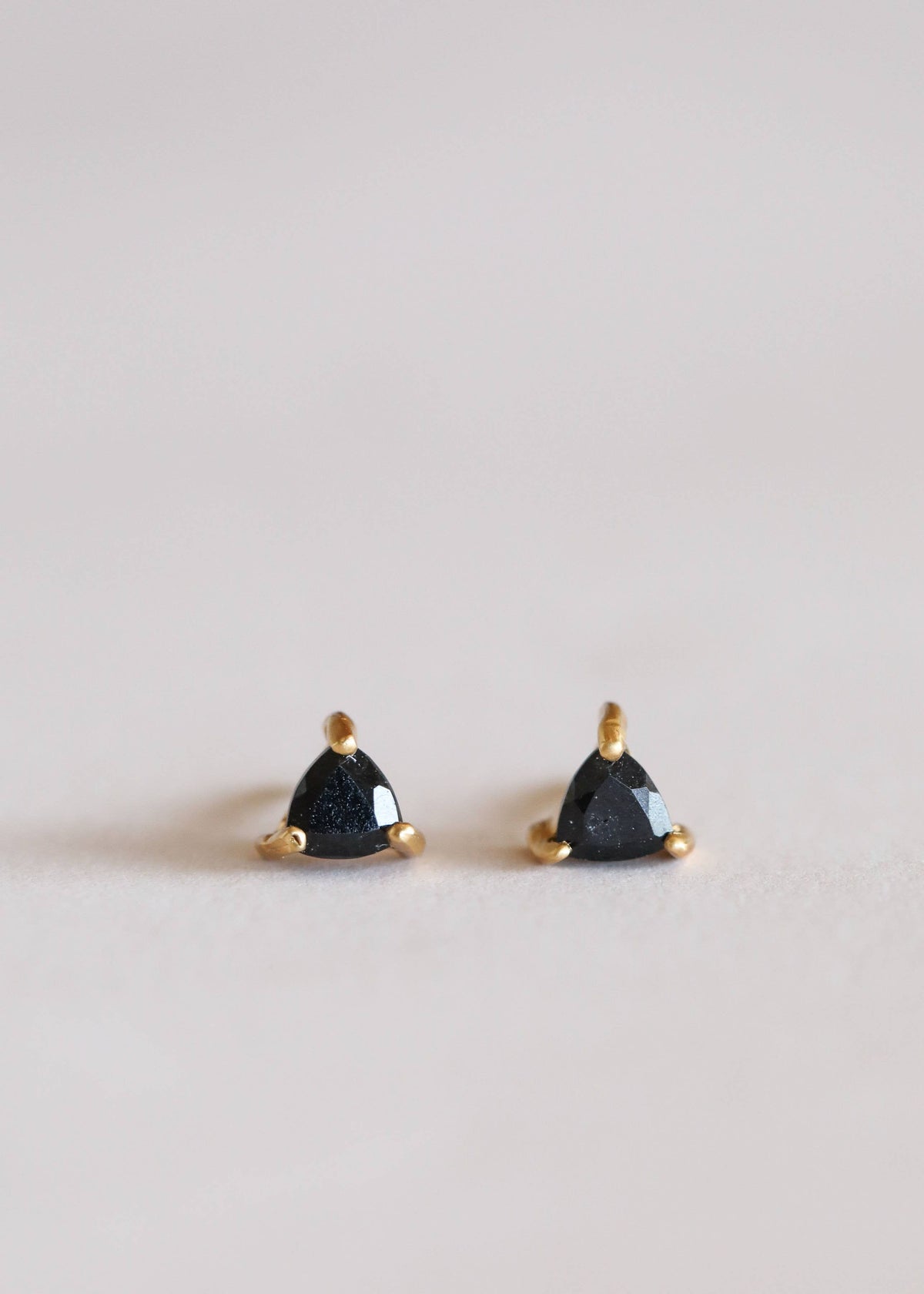 Mini Energy Gem - Black Tourmaline - Gold Earrings Default Title