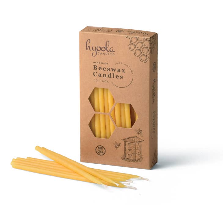 6" / ¼” Yellow Beeswax Candles