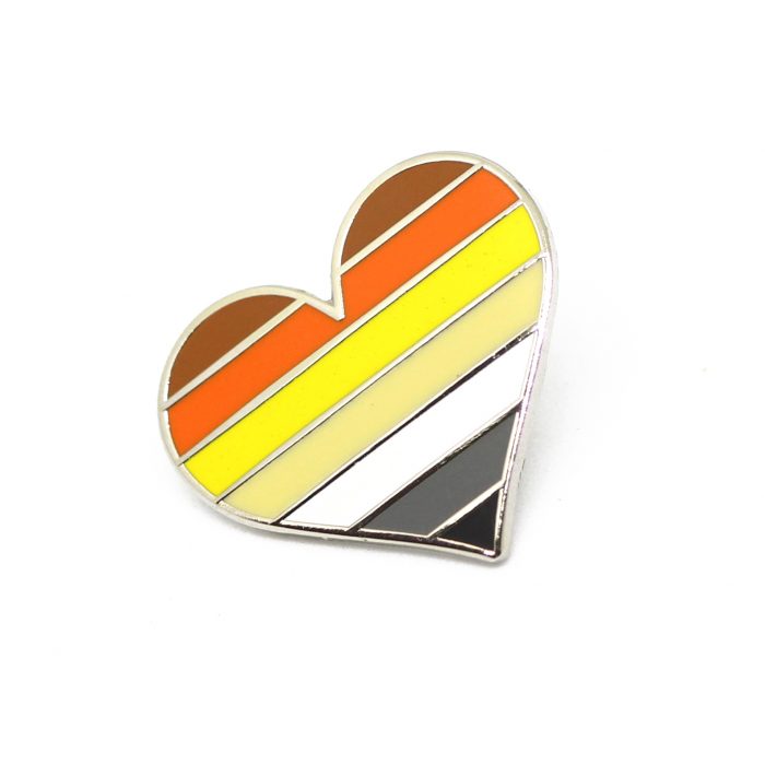 Bear Flag Heart Pin