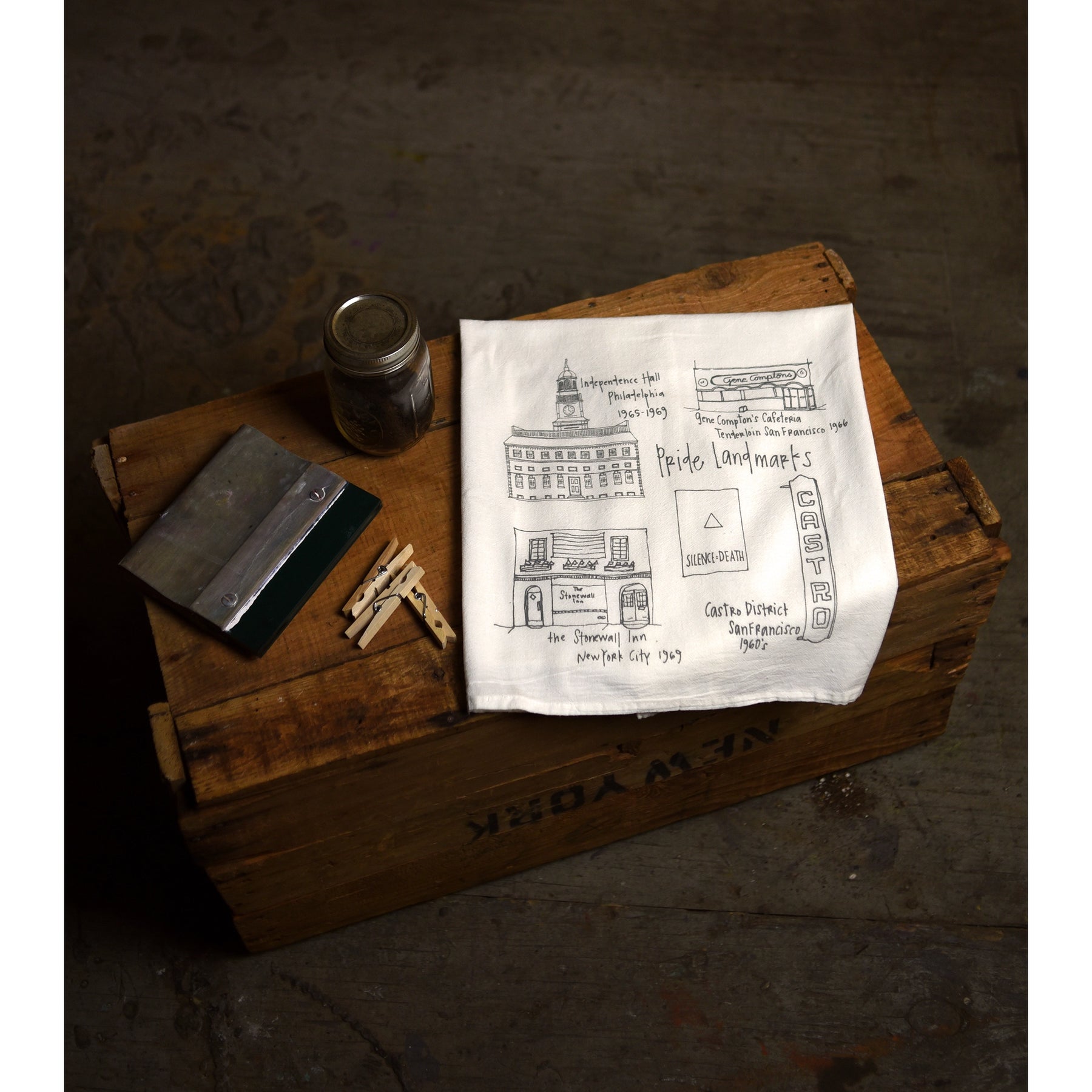 Pride Landmarks Tea Towel
