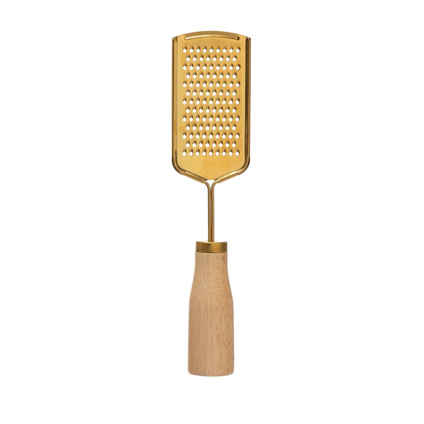 Stainless Steel Grater with Wooden Handle