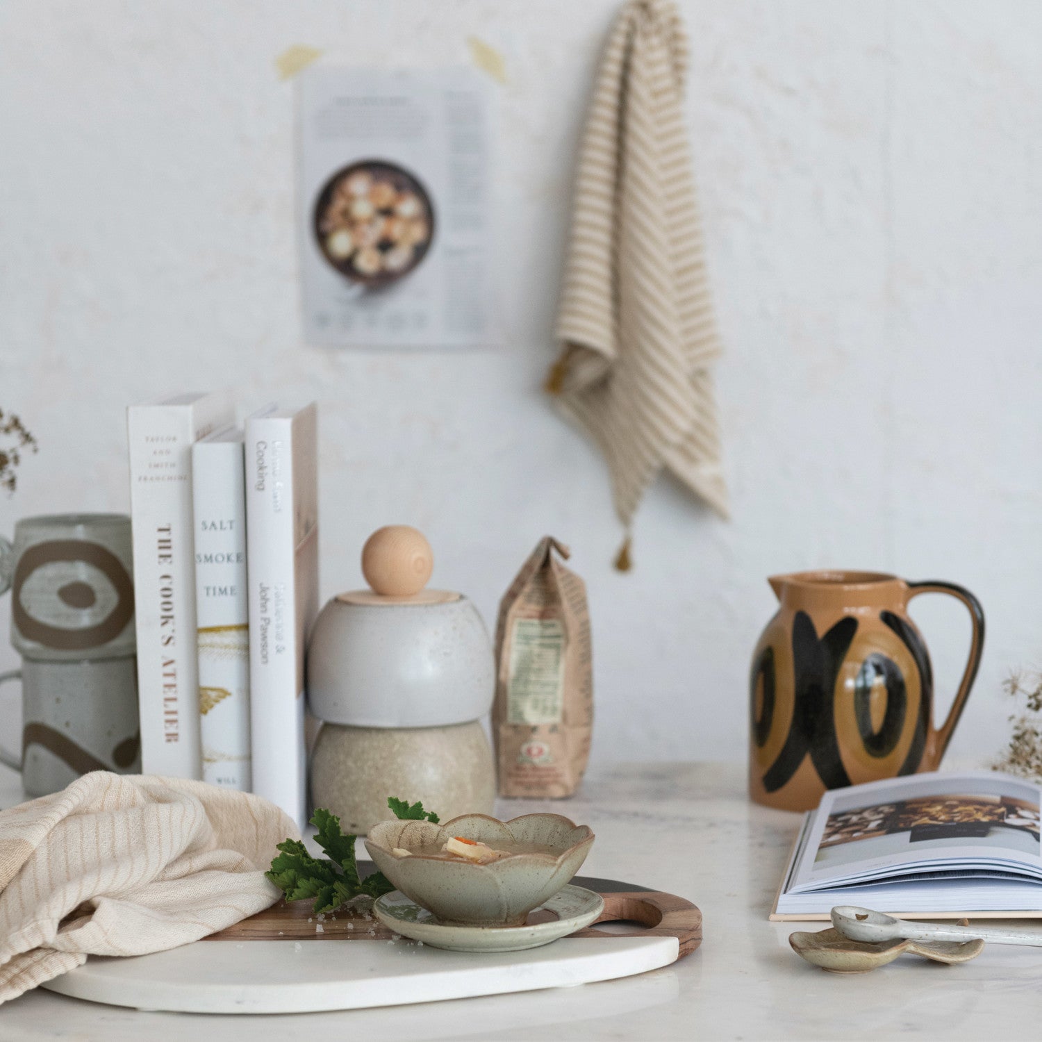 Stoneware Flower Bowl