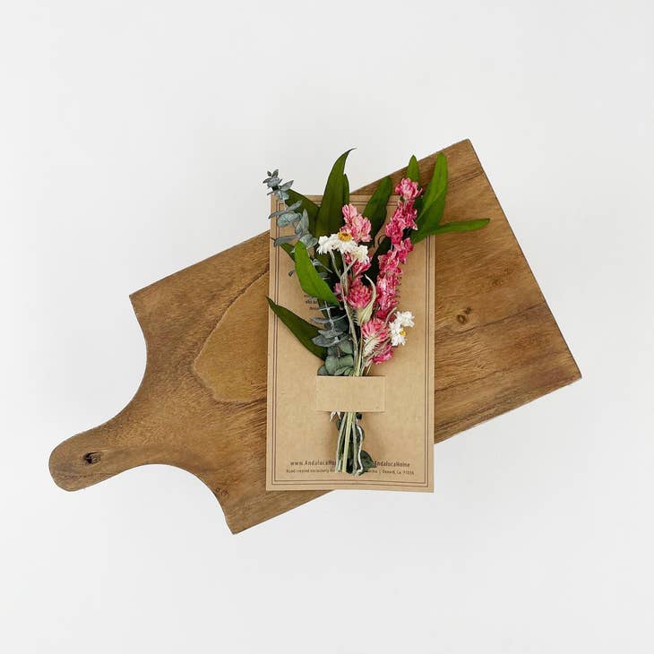 Eucalyptus & Pink Larkspur Mini Dried Bouquet