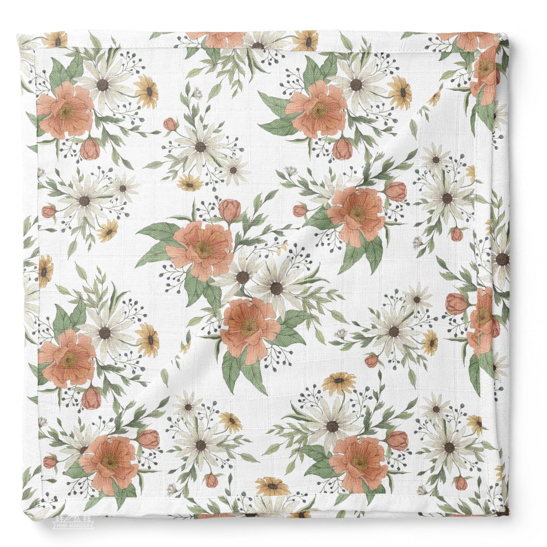 Spring Blossom Muslin Swaddle Baby Blanket