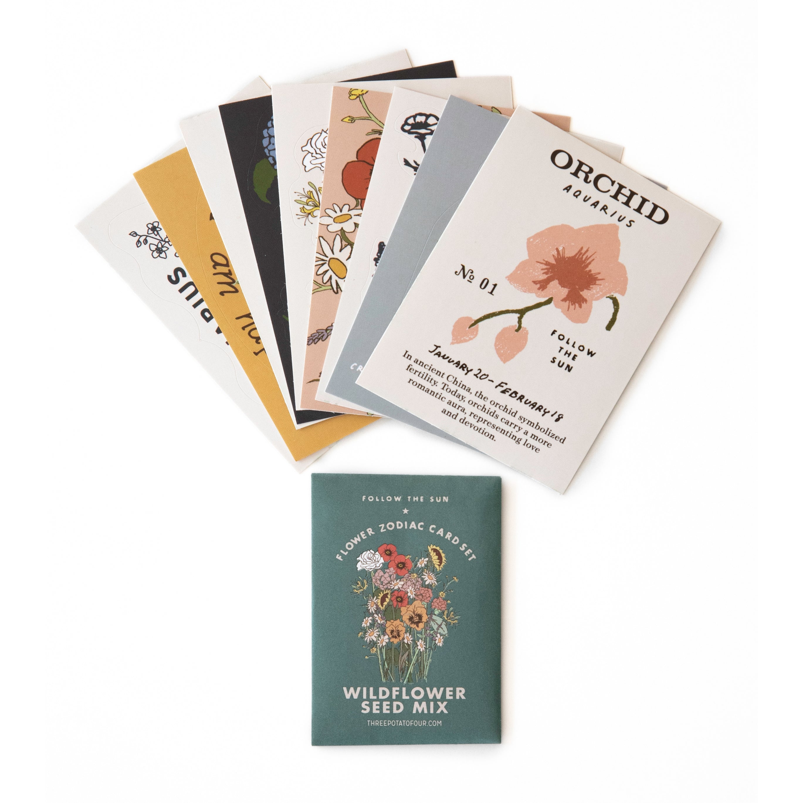 Flower Zodiac Card Set