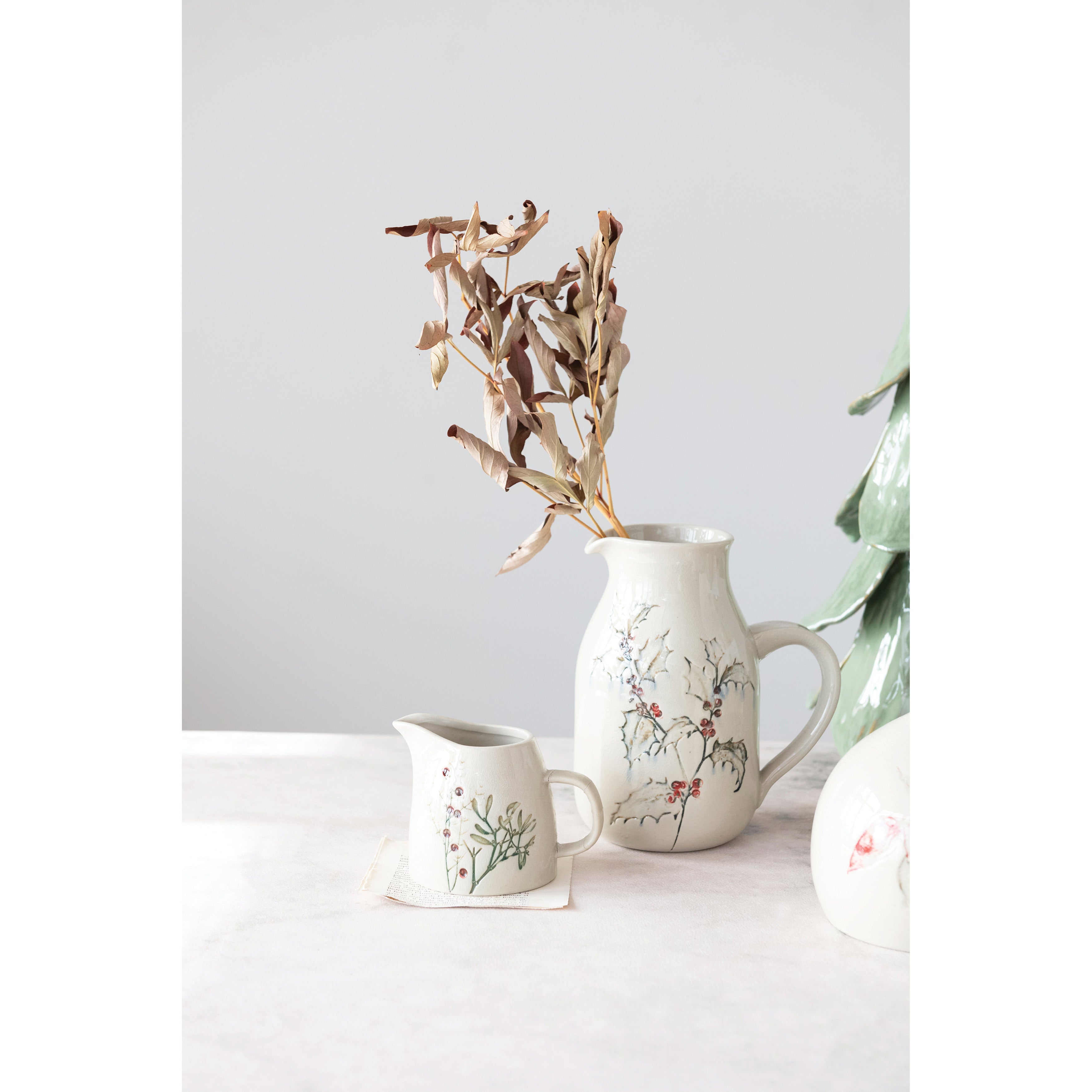 36 oz. Debossed Stoneware Pitcher