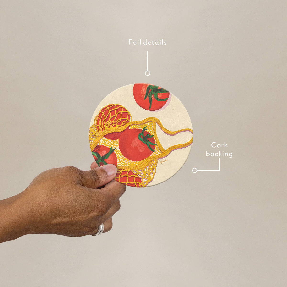 Market Tomatoes Seedlings Coaster