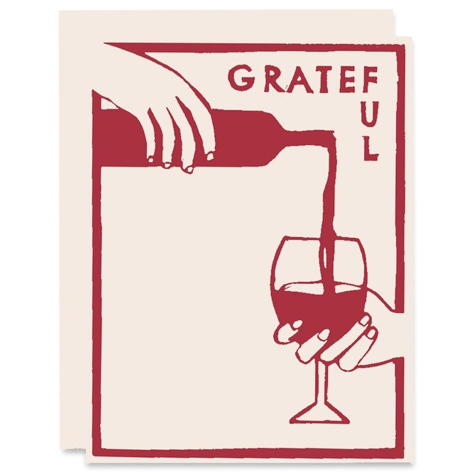 Grateful Wine Fall Gratitude Card