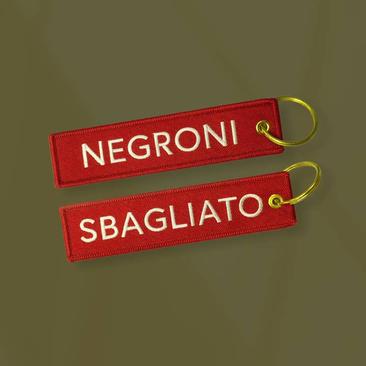 Negroni Sbagliato Flight Tag Keychain