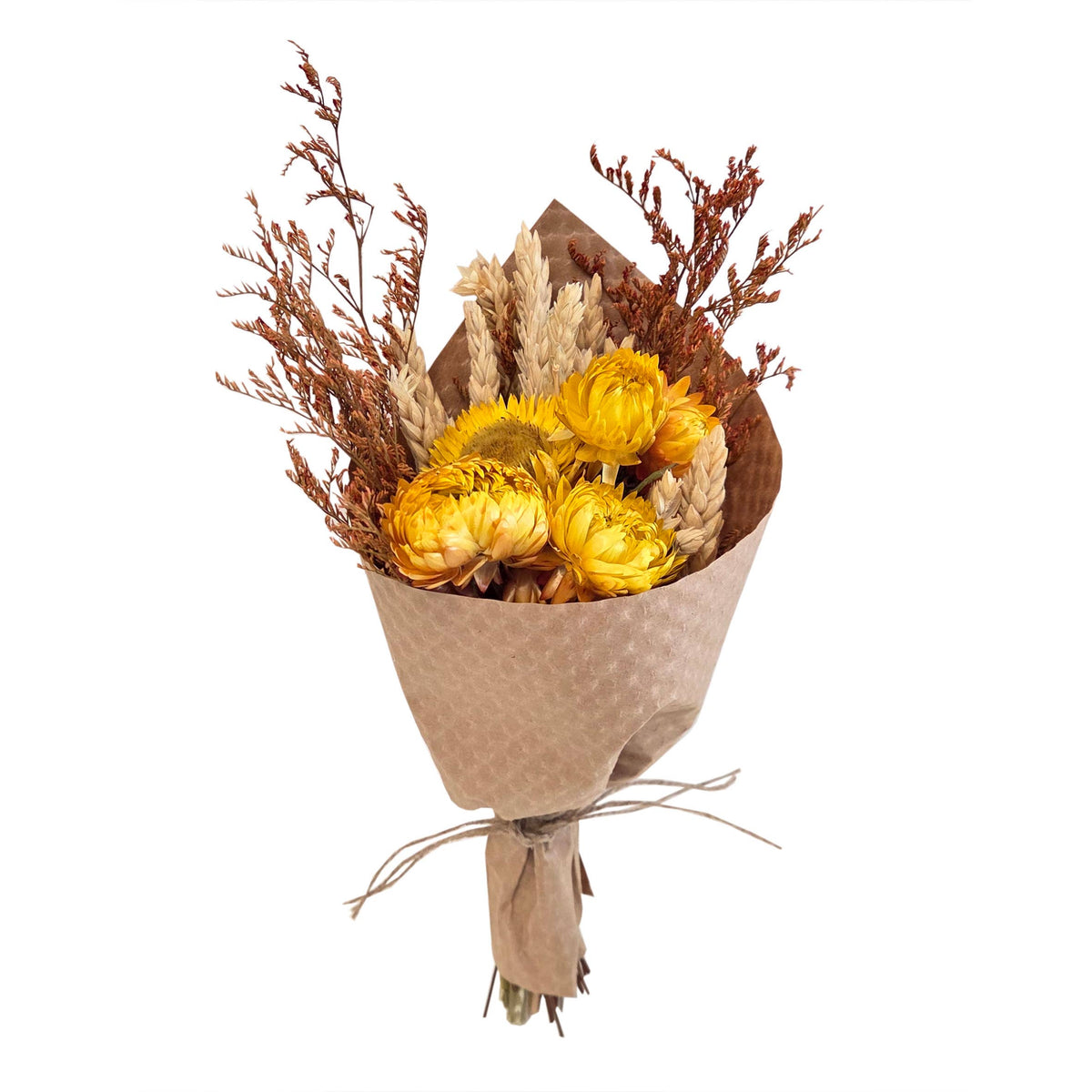 MINI Harvest Wheat and Sundrenched Strawflower Bouquet #269