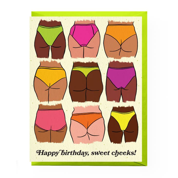 Sweet Cheeks Butt Birthday Card