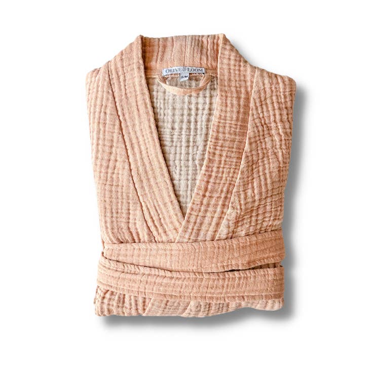 Olive & Loom Spa Robe - Persimmon