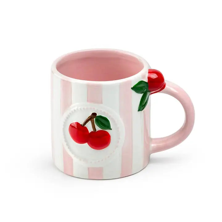 Cherry Pink 14oz Stripe Mug