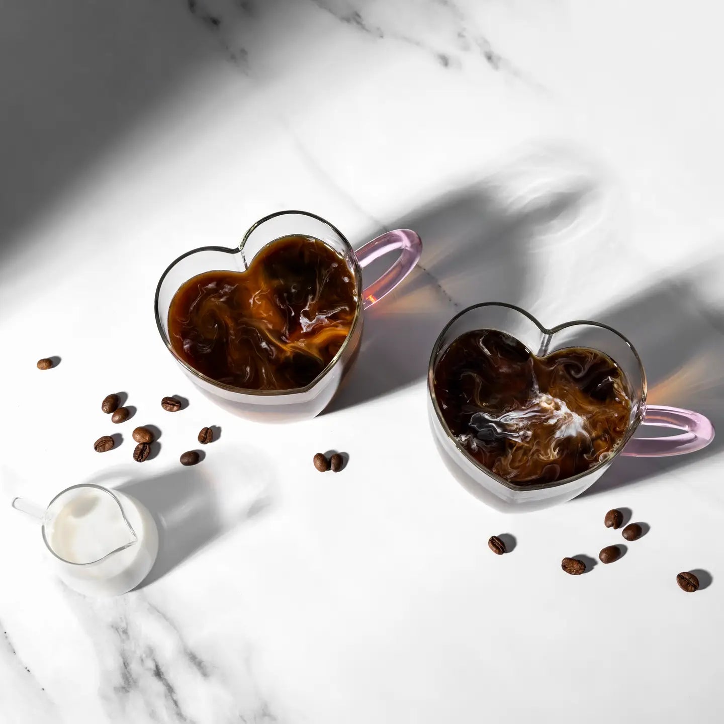 14oz Heart Shaped Glass Mug