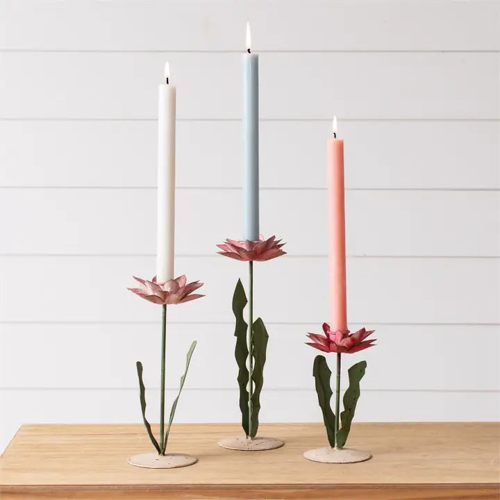 Handcrafted Pink Floral Chandle Holder