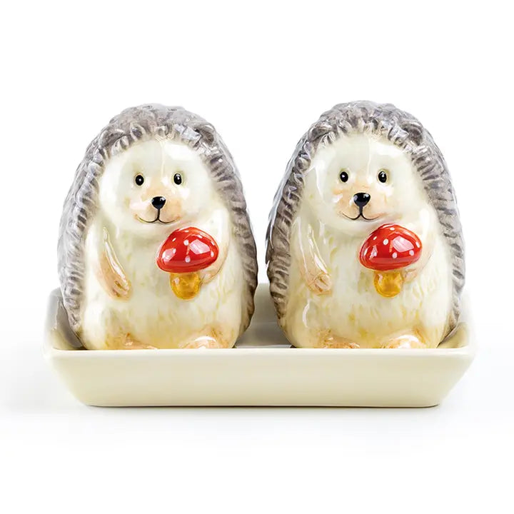 Hedgehog Figurine Salt and Pepper Shaker Set