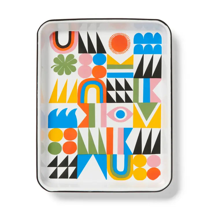 Lisa Congdon X Cch Brightside Enamelware Small Rect. Tray