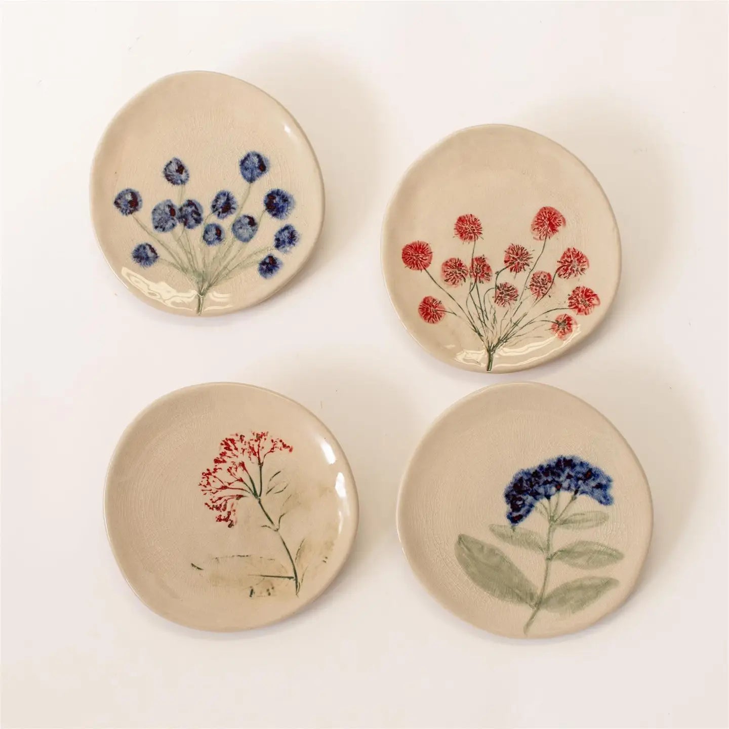 Pressed Wildflower Mini Plates
