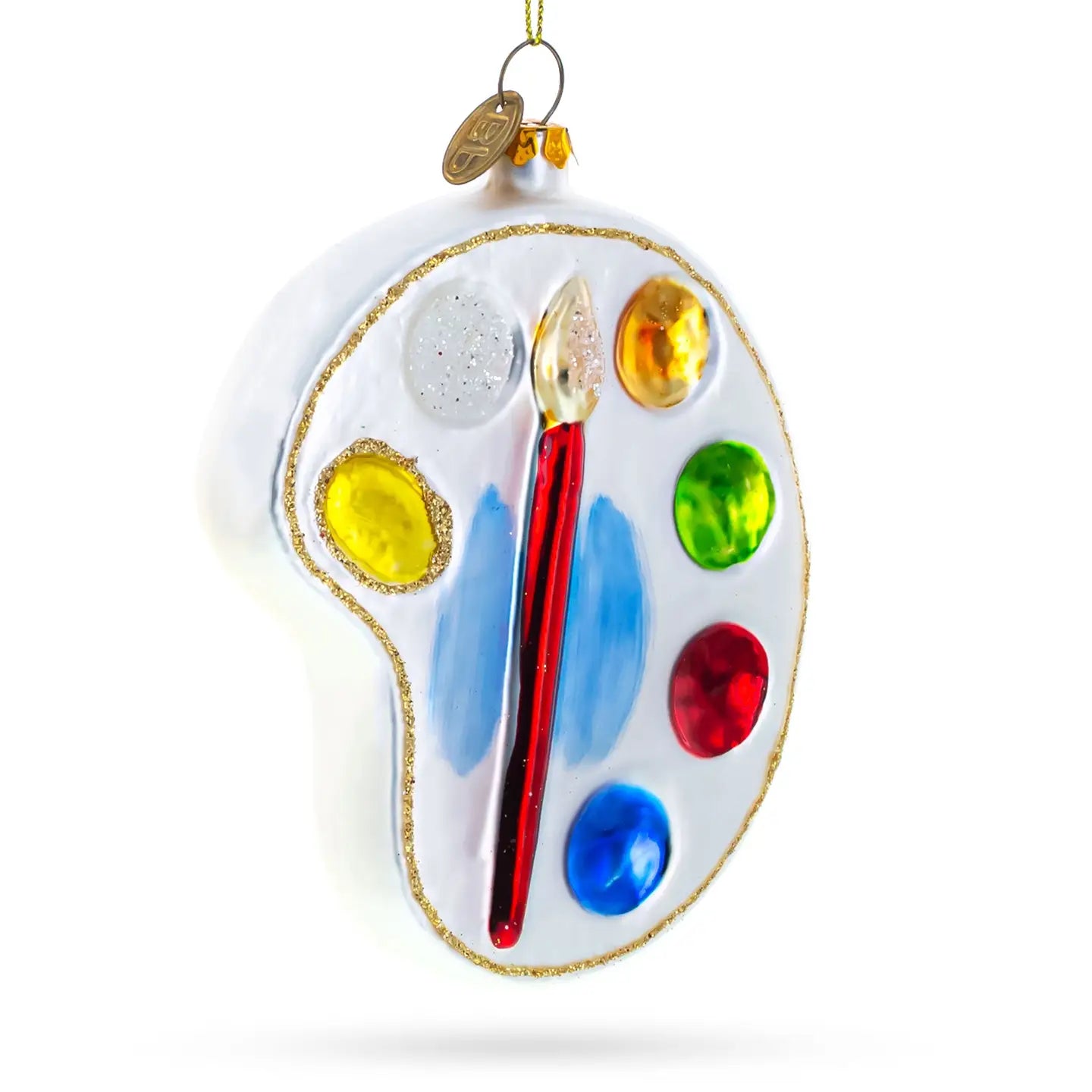 Artist's Color Palette Glass Ornament