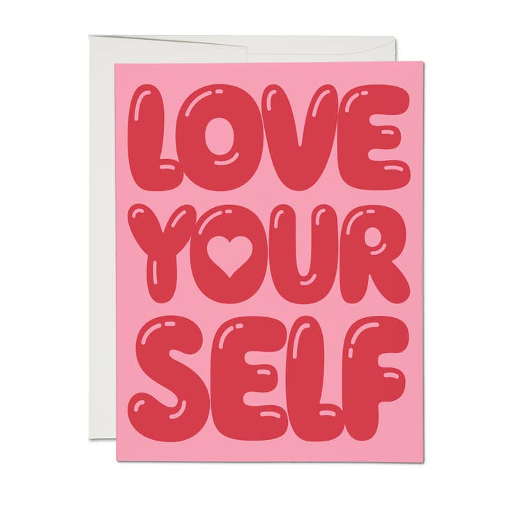 Balloon Typography Love Greeting Card