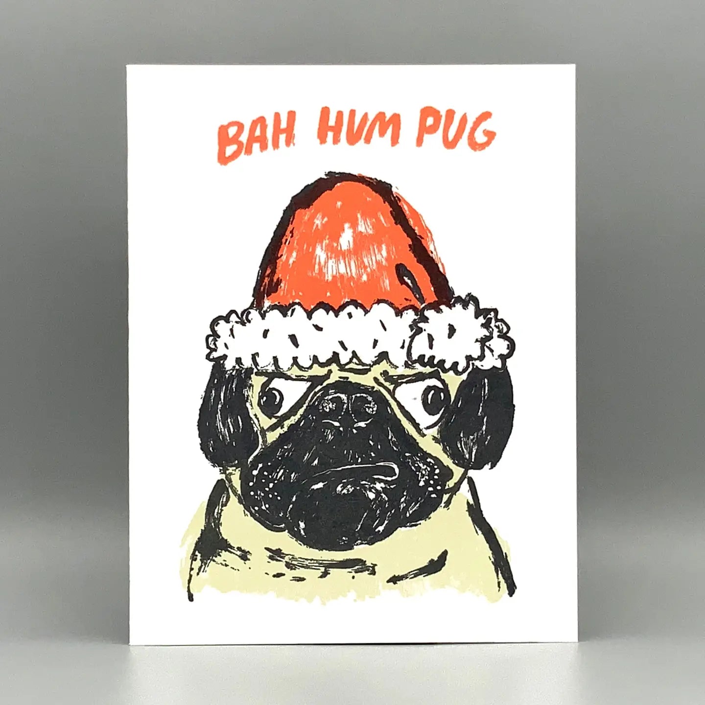 Bah Hum Pug - Card