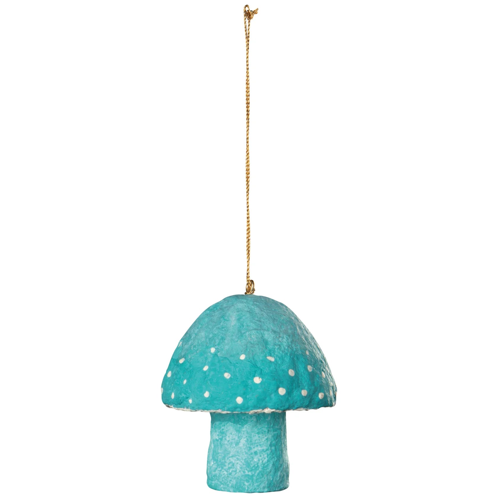 Mache Mushroom Gems Ornament Blue