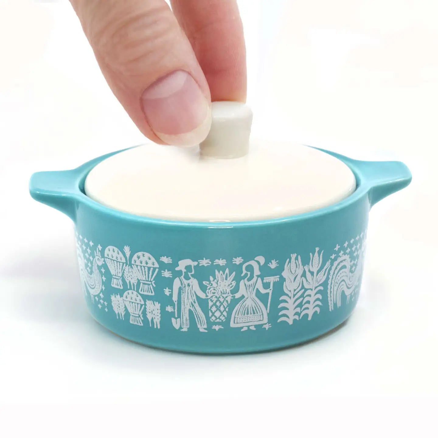 Pyrex-Inspired Casserole Ceramic Trinket Box Butterprint