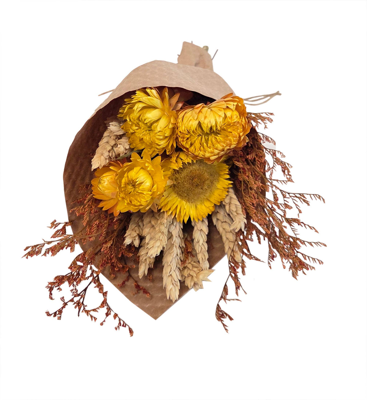 MINI Harvest Wheat and Sundrenched Strawflower Bouquet #269