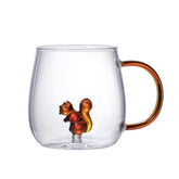 Animal Shape Glass Cup Squirrel