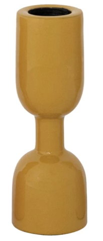 Enameled Aluminum Taper Holder Yellow