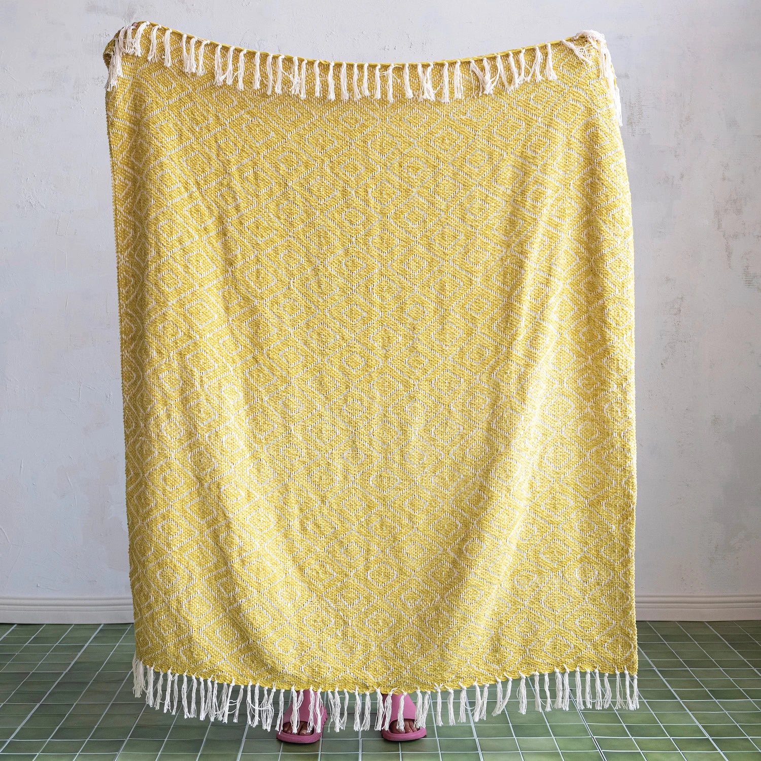 Woven Fabric Chenille Throw