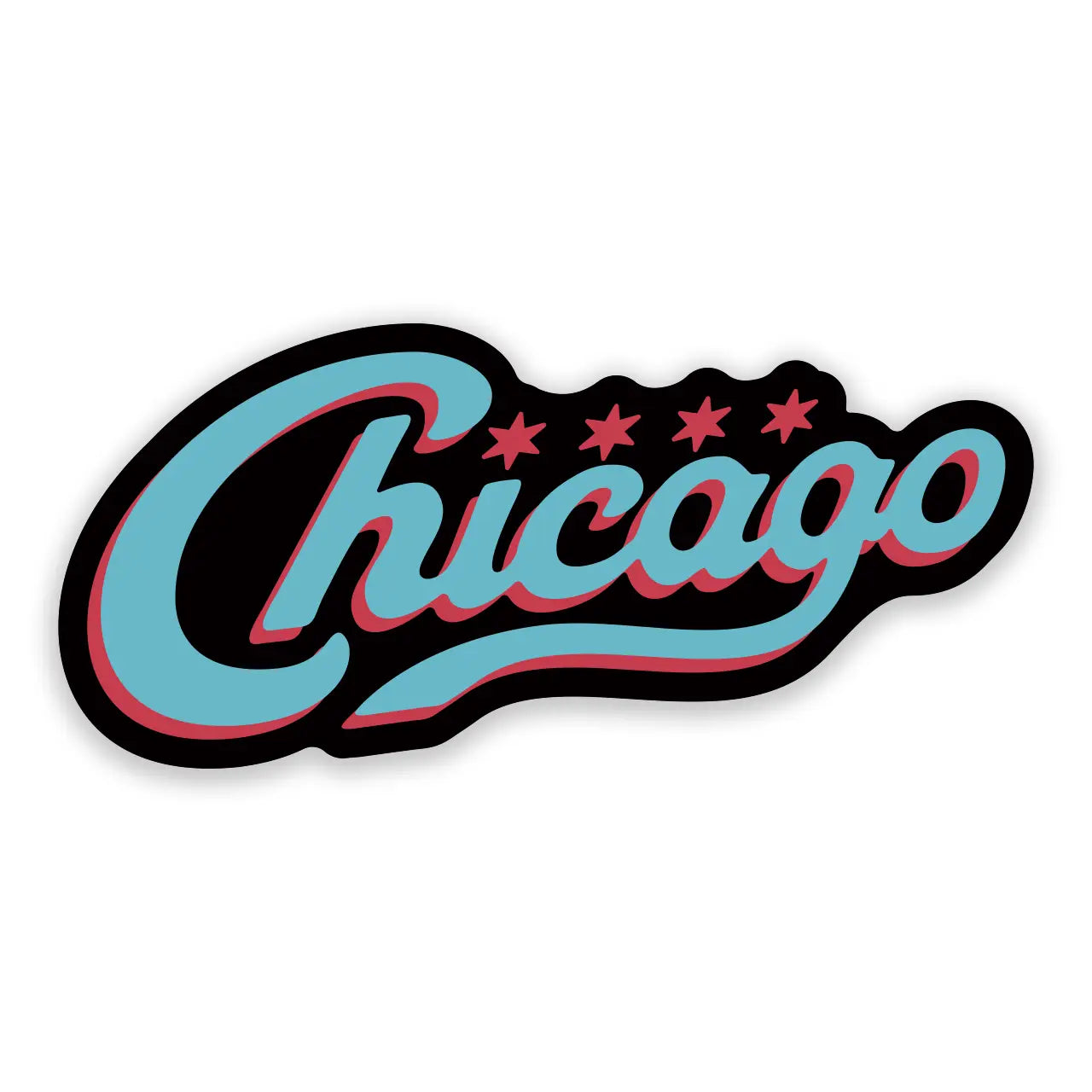 Chicago Vintage Script Sticker