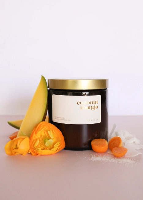 Coconut Mango Candles - Amber 16oz