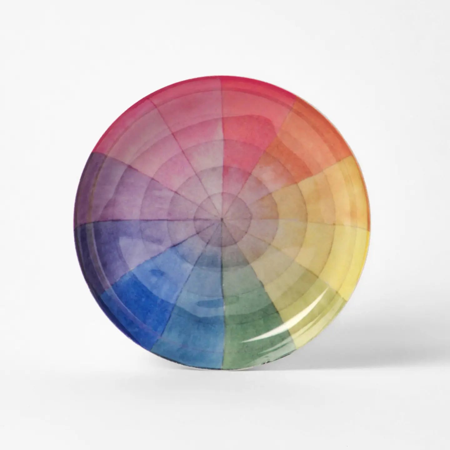 Round Enamel Tray - Vintage Color Wheel