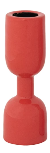 Enameled Aluminum Taper Holder Red