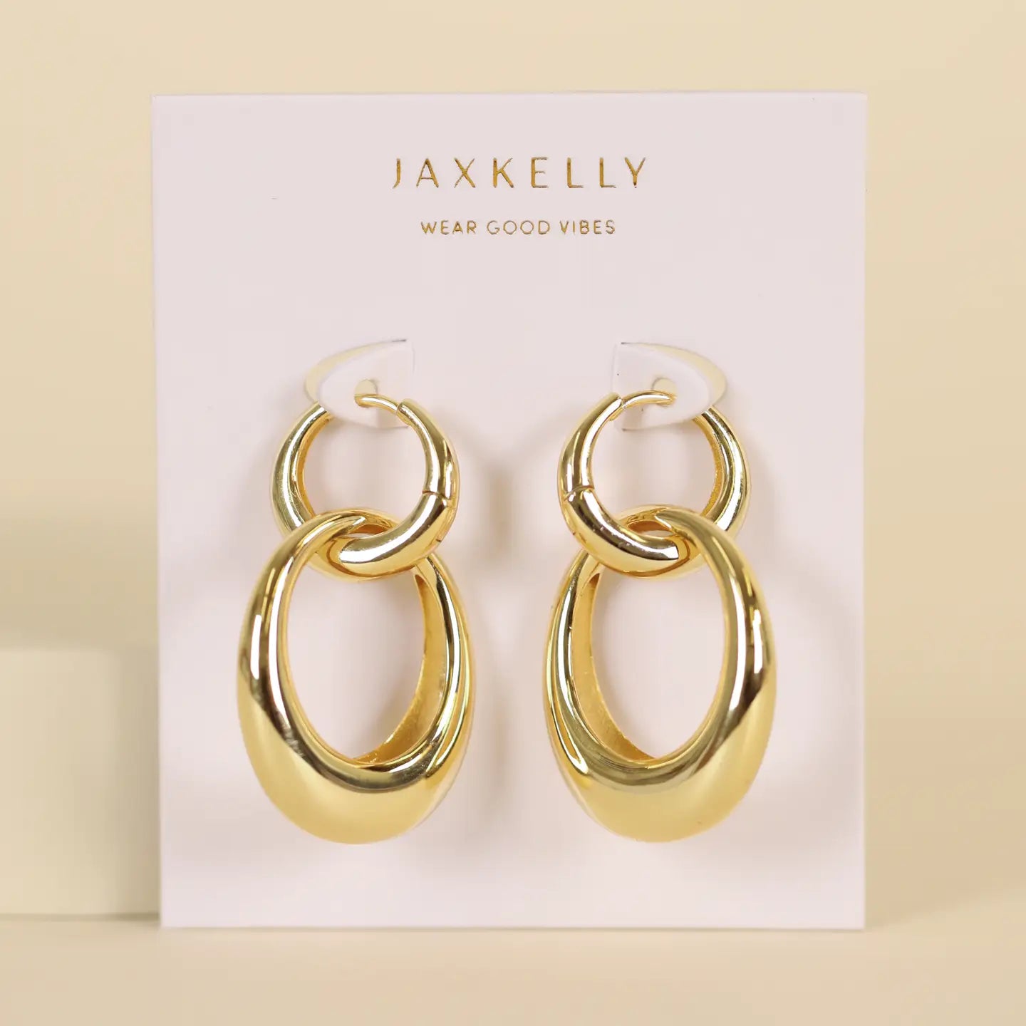 Coupled Gold Hoop Earrings